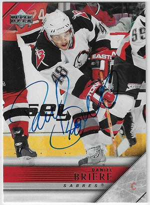 Daniel Briere Signed 2005-06 Upper Deck Hockey Card - Buffalo Sabres