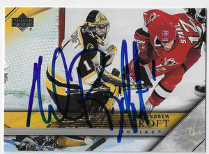 Andrew Raycroft Signed 2005-06 Upper Deck Hockey Card - Boston Bruins