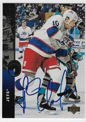 アレクセイ・ザムノフ直筆サイン入り 1994-95 アッパーデッキ ホッケーカード - ウィニペグ ジェッツ