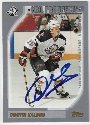 Dimitri Kalinin Signed 2000-01 Topps Hockey Card - Buffalo Sabres
