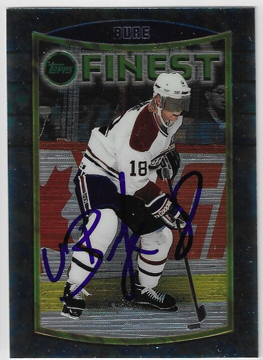 Valeri Bure Signed 1994-95 Topps Finest Hockey Card - Montreal Canadiens