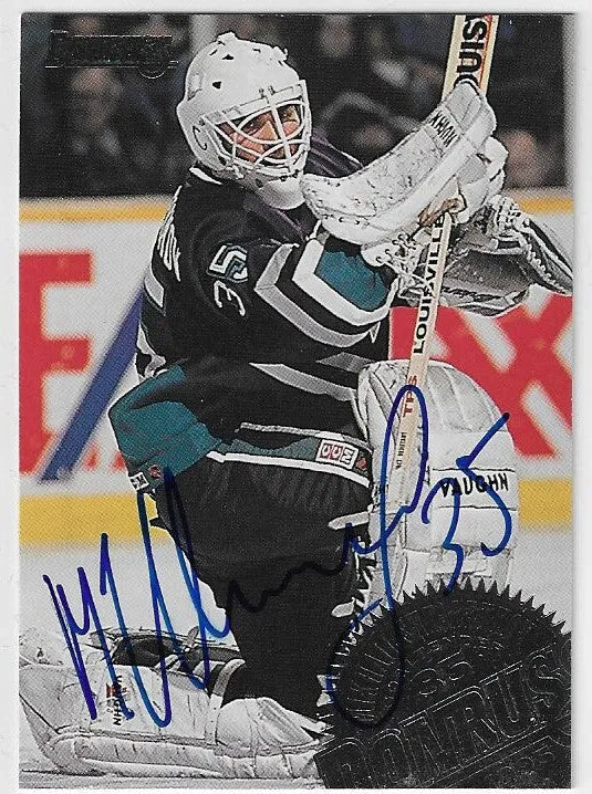 ミハイル・シュタレンコフ サイン入り 1994-95 ドンラス ホッケーカード - アナハイム マイティダックス