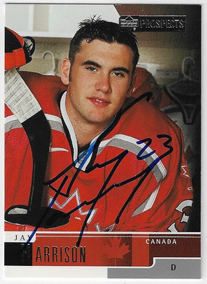 Jay Harrison Signed 1999-00 Upper Deck Prospects Hockey Card - Team Canada