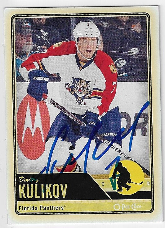 Carte de hockey O-Pee-Chee 2012-13 signée par Dmitry Kulikov - Panthers de la Floride