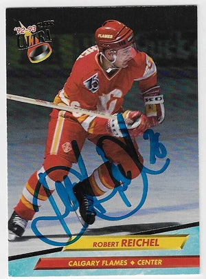 Robert Reichel Signed 1992-93 Fleer Ultra Hockey Card - Calgary Flames