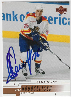 Ivan Novoseltsev Signed 2000-01 Upper Deck Hockey Card - Florida Panthers