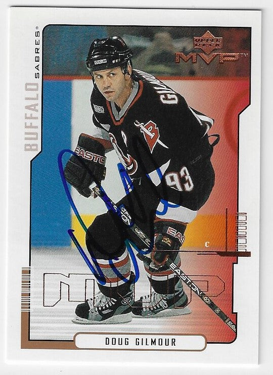 Doug Gilmour Signed 2000-01 Upper Deck MVP Hockey Card - Buffalo Sabres