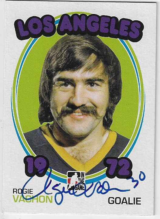 Rogatien (Rogie) Vachon Signed 2009-10 In The Game '72 Year in Hockey Card - Los Angeles Kings