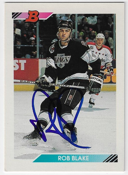 Rob Blake Signed 1992-93 Bowman Hockey Card - Los Angeles Kings