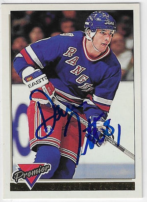 Darren Turcotte Signed 1993-94 O-Pee-Chee Premier Gold Hockey Card - New York Rangers