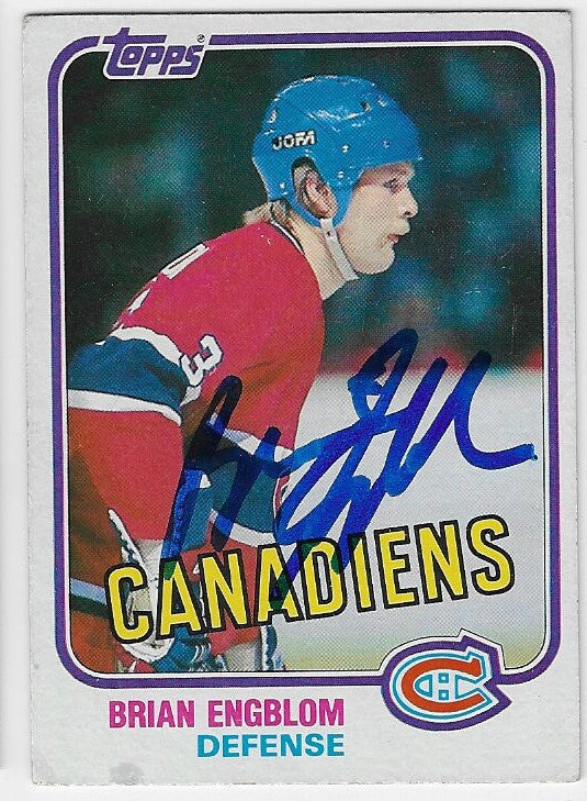 Brian Engblom Signed 1981-82 Topps Hockey Card - Washington Capitals