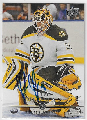Tim Thomas Signed 2008-09 Upper Deck Hockey Card - Boston Bruins
