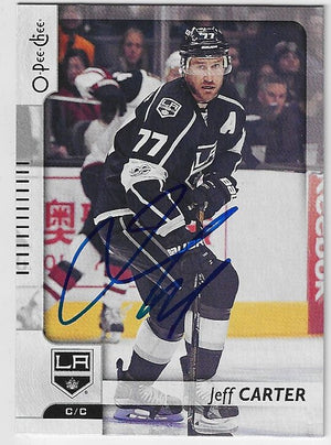 Jeff Carter Signed 2017-18 O-Pee-Chee Hockey Card - Los Angeles Kings