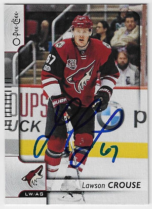 Lawson Crouse Signed 2017-18 O-Pee-Chee Hockey Card - Phoenix Coyotes