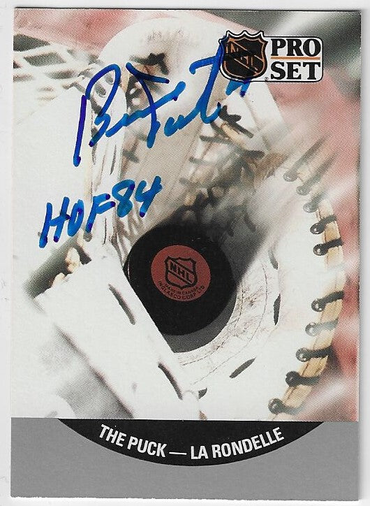 Bernie Parent Signed 1990-91 Pro Set Hockey Card - Philadelphia Flyers #705