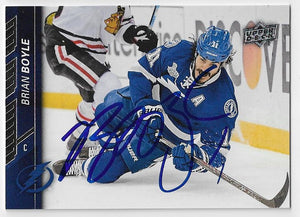 Brian Boyle Signed 2015-16 Upper Deck Hockey Card - Tampa Bay Lightning