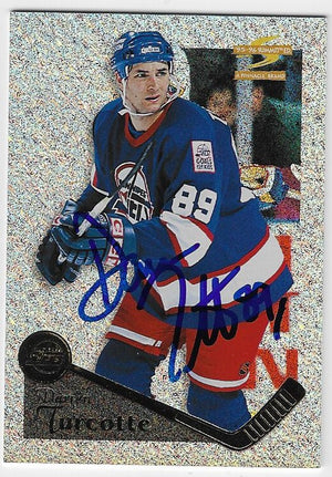 Darren Turcotte Signed 1995-96 Score Summit Ice Hockey Card - Winnipeg Jets