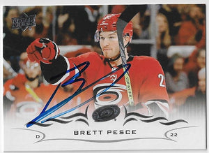 Brett Pesce Signed 2018-19 Upper Deck Hockey Card - Carolina Hurricanes