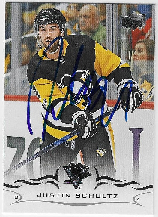 Justin Schultz Signed 2018-19 Upper Deck Hockey Card - Pittsburgh Penguins