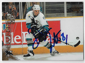 Darren Turcotte Signed 1997-98 Pacific Crown Collection Hockey Card - San Jose Sharks