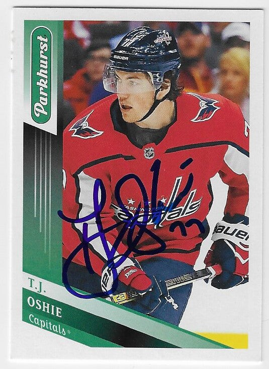 TJ Oshie Signed 2019-20 Parkhurst Hockey Card - Washington Capitals