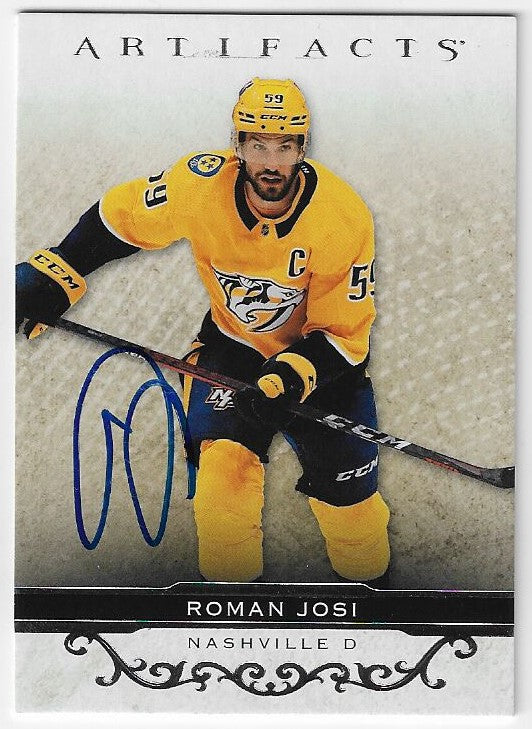 Roman Josi Signed 2021-22 Upper Deck Artifacts Hockey Card - Nashville Predators