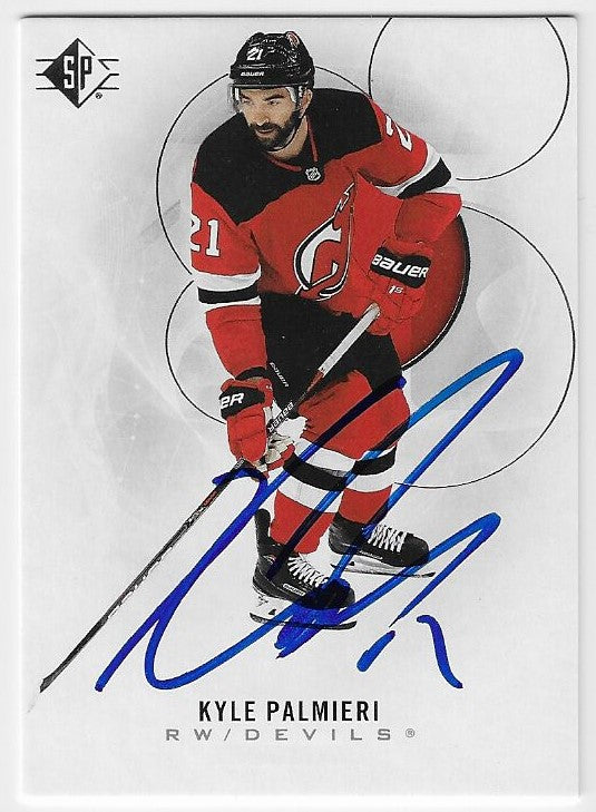 Kyle Palmieri Signed 2020-21 SP Authentic Hockey Card - New Jersey Devils