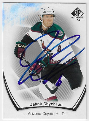 Jakob Chychrun Signed 2021-22 SP Authentic Hockey Card - Arizona Coyotes