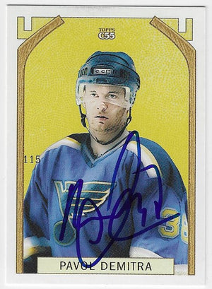 Pavol Demitra Signed 2003-04 Topps C55 Hockey Card - St Louis Blues