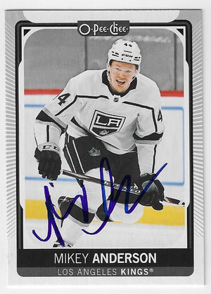 Mikey Anderson Signed 2021-22 O-Pee-Chee Hockey Card - Los Angeles Kings