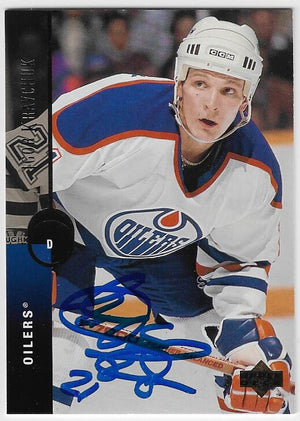 Igor Kravchuk Signed 1994-95 Upper Deck Hockey Card - Edmonton Oilers