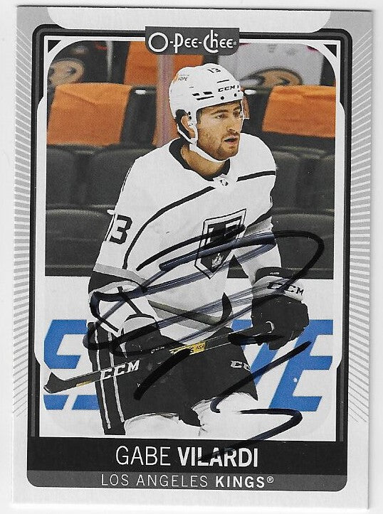 Gabe Vilardi Signed 2021-22 O-Pee-Chee Hockey Card - Los Angeles Kings