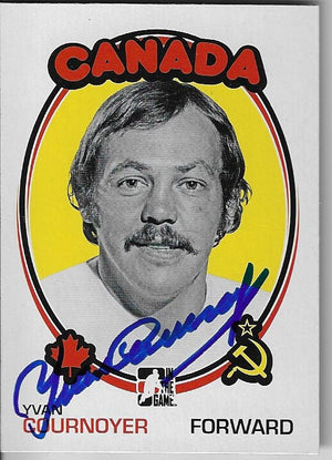 Yvan Cournoyer Signed 2009-10 In The Game '72 Year in Hockey Card - Team Canada