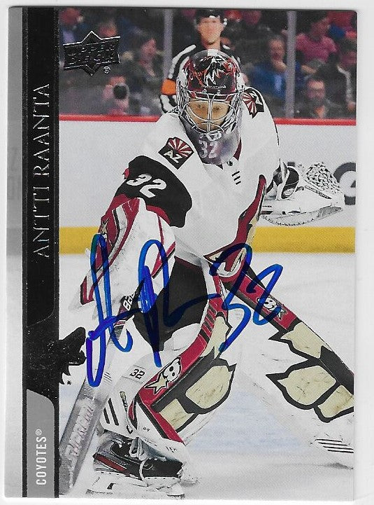 Antti Raanta Signed 2020-21 Upper Deck Hockey Card - Arizona Coyotes