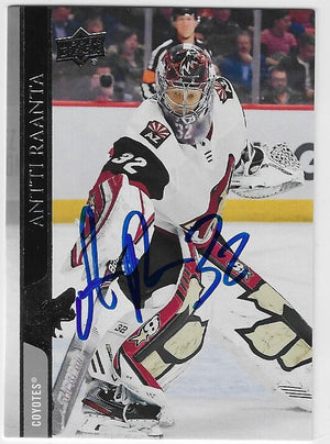 Antti Raanta Signed 2020-21 Upper Deck Hockey Card - Arizona Coyotes