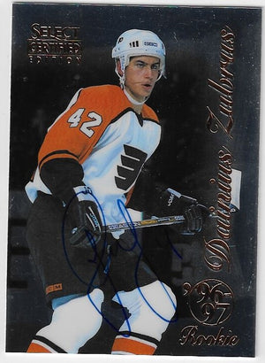 Dainius Zubrus Signed 1996-97 Select Certified Hockey Card - Philadelphia Flyers