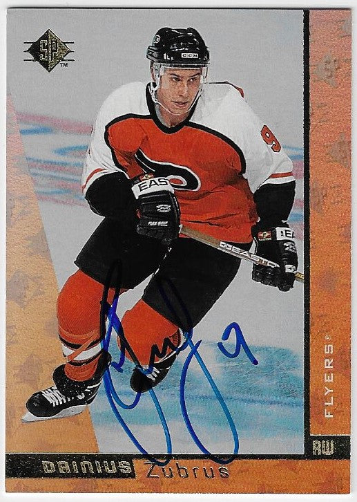 Dainius Zubrus Signed 1996-97 SP Hockey Card - Philadelphia Flyers