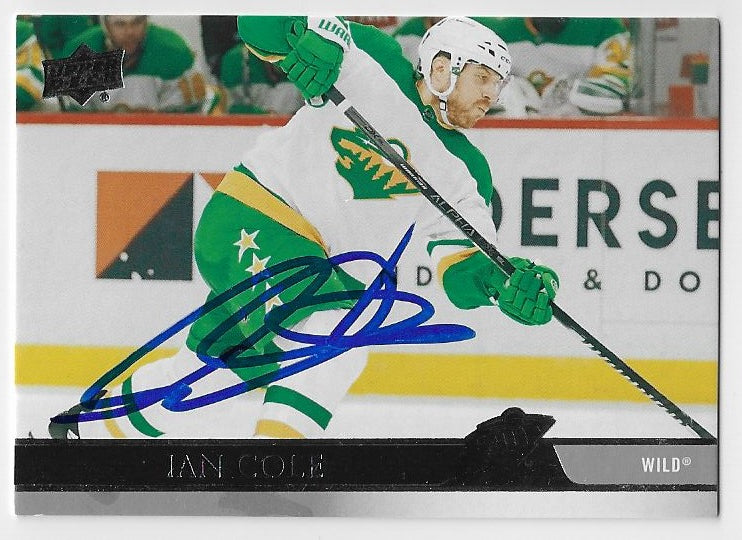 Ian Cole Signed 2020-21 Upper Deck Hockey Card - Minnesota Wild