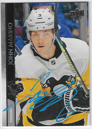 John Marino Signed 2020-21 Upper Deck Hockey Card - Pittsburgh Penguins