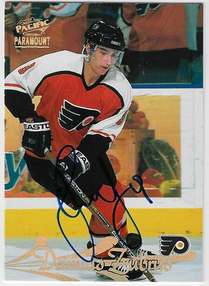 Dainius Zubrus Signed 1997-98 Pacific Paramount Hockey Card - Philadelphia Flyers