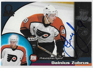 Dainius Zubrus Signed 1998-99 Pacific Omega Hockey Card - Philadelphia Flyers