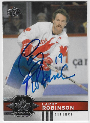 Larry Robinson Signed 2017-18 Canadian Tire Upper Deck Hockey Card - Team Canada