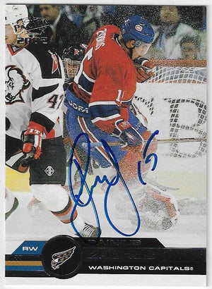 Dainius Zubrus Signed 2001-02 Pacific Hockey Card - Washington Capitals