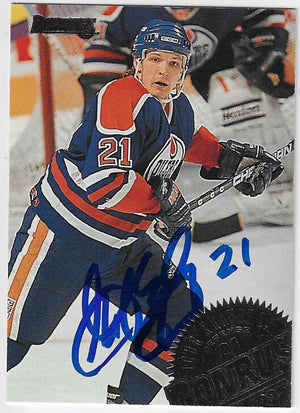 Carte de hockey Donruss 1994-95 signée par Igor Kravchuk - Oilers d'Edmonton