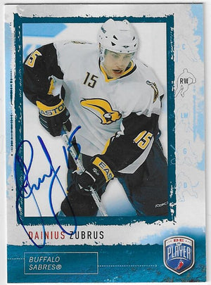 Dainius Zubrus Signed 206-07 Be A Player Hockey Card - Buffalo Sabres