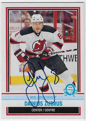 Dainius Zubrus Signed 2009-10 O-Pee-Chee Retro Hockey Card - New Jersey Devils