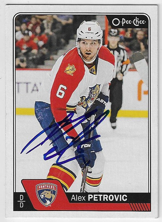 Alex Petrovic Signed 2016-17 O-Pee-Chee Hockey Card - Florida Panthers