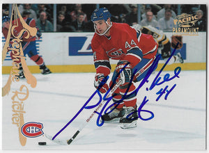 Stephane Richer Signed 1997-98 Pacific Paramount Hockey Card - Montreal Canadiens
