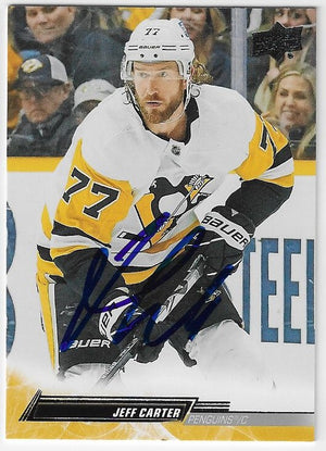 Jeff Carter Signed 2022-23 Upper Deck Hockey Card - Pittsburgh Penguins