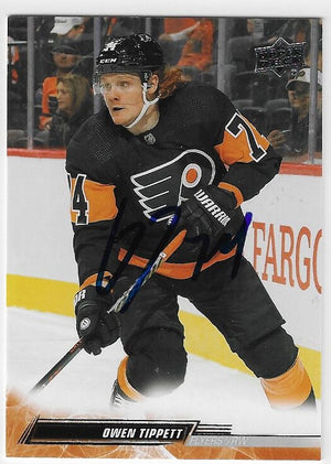 Owen Tippett Signed 2022-23 Upper Deck Hockey Card - Philadelphia Flyers